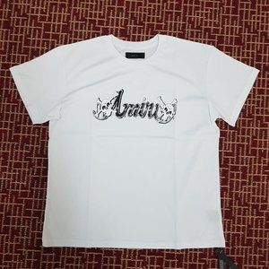 Amiri Men Logo Printed White Tee